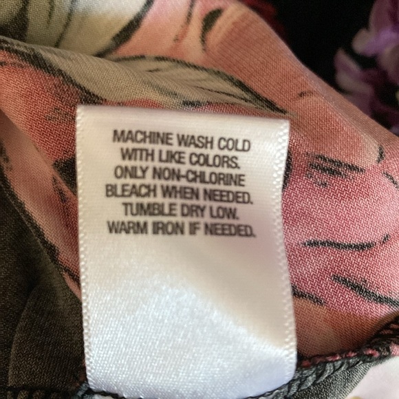 ROZ & ALI floral midi dress 3/4 bell sleeves stretchy scoop small flaw size 2X - Picture 8 of 13